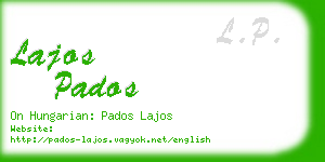 lajos pados business card